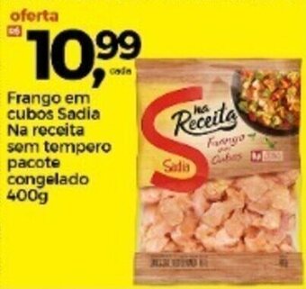 Frangolândia Frango em Cubos Sadia Na receita sem tempero pacote congelado 400g oferta