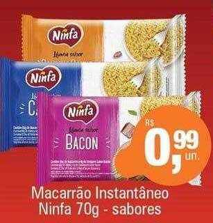 Supermercados Alvorada Macarrão Instantâneo Ninfa Sabores oferta