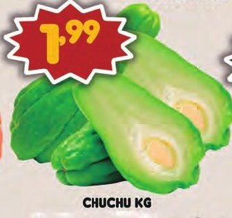 Supermercados Cristal Chuchu 1kg oferta