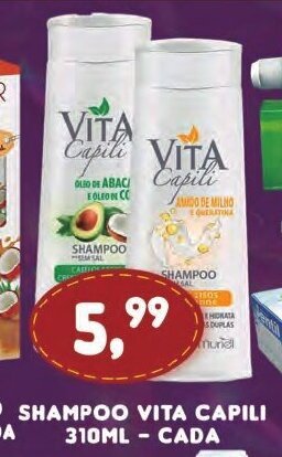 Supermercados Cristal shampoo Vita Capili 310ml cada oferta