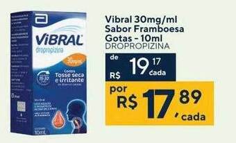 Vibral 30mg Ml Sabor Framboesa Gotas Dropropizina