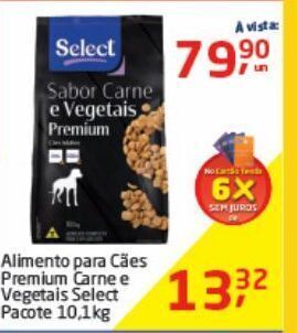 Tenda Atacado Alimento para cães select 10,1kg oferta
