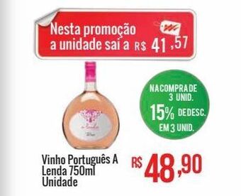 Mart Minas Vinho português a lenda 750ml unidade oferta