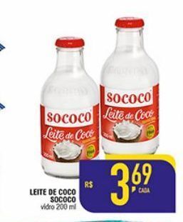 Mercantil Rodrigues Leite de coco sococo vidro 200 ml oferta