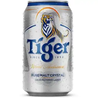 Super Nosso Cerveja tiger lager puro malte lata 350ml oferta