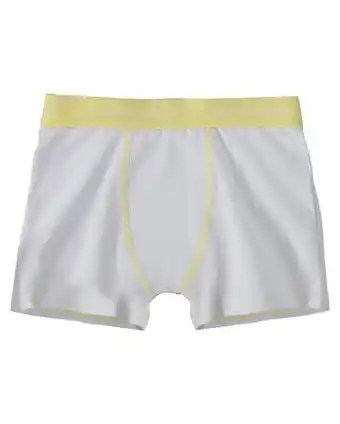 Cueca infantil boxer pool by riachuelo branco/amarelo claro tam 4 a 10