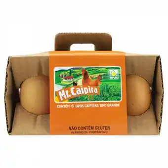Perini Ovos caipira grande mr. caipira bandeja 6 unidades oferta
