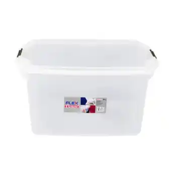 Caixa organizadora plástico incolor 68l 33,1x44,1x63,1cm 68l flex sanremo
