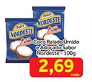 Shibata Supermercados Coco Ralado Umido e Adocado Sabor Nordeste 100g oferta