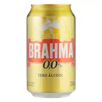 Mercadinhos São Luiz Cerveja brahma sem álcool lata 350ml oferta