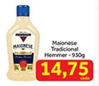 Maionese Tradicional Hemmer 930g