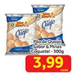 Shibata Supermercados Pao de Queijo Sabor & Minas Coquetel 300g oferta