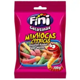 Rede Compras Bala de gelatina minhoca citrica fini oferta