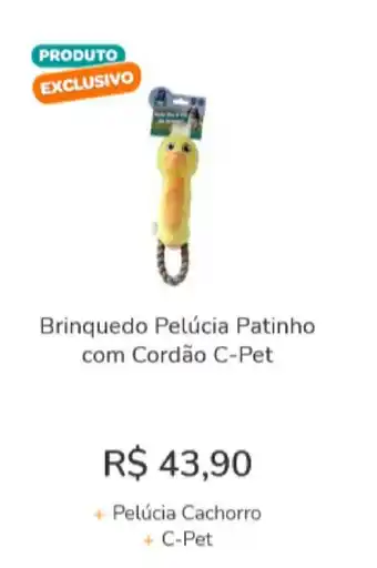 Brinquedo Pelucia Patinho com Cordao C-Pet