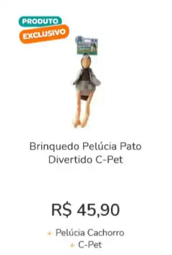 Cobasi Brinquedo Pelucia Pato Divertido C-Pet oferta