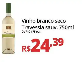 Supermercados Baklizi Vinho Branco Seco Travessia Sauv. 750ml oferta