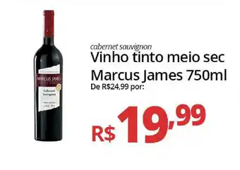 Supermercados Baklizi Vinho Tinto Meio Sec Marcu James Cabernet Sauvignon 750ml oferta