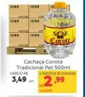 Max Atacadista Cachaça Corote Tradicional 500ml oferta