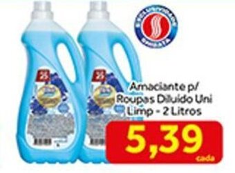 Shibata Supermercados Amaciante p/ Roupas Diluido Uni Limp 2L oferta