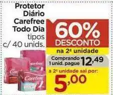 Protetor Diário Carefree Todo Dia Tipos 60% Desconto Na 2a Unidade