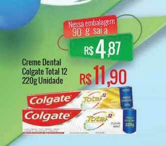 Mart Minas Creme Dental Colgate Total 12 220g oferta