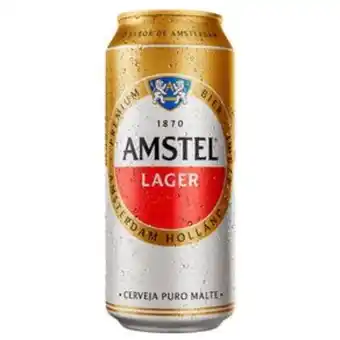 Super Nosso Cerveja amstel puro malte lager 473ml oferta