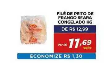 Filé De Peito De Frango Seara Congelado 1kg