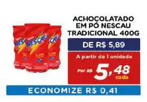 Bahamas Mix Achocolatado Em Pó Nescau Tradicional 400g oferta