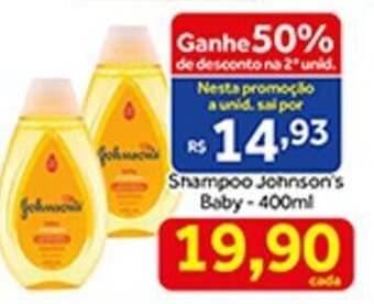 Shibata Supermercados Shampoo Johnson's Baby 400ml oferta