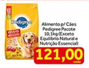 Shibata Supermercados Alimento p/ Caes Pedigree pacote 10.1kg oferta