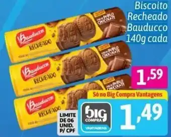 Supermercados Big Compra Biscoito Recheado Bauducco 140g cada oferta