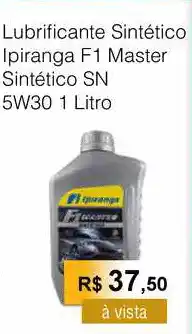 Lubrificante Sinético Ipiranga F1 Master Sintético Sn 5w30 1L