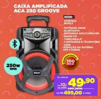Caixa Amplificada Aca 250 Groove