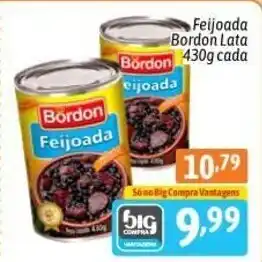 Supermercados Big Compra Feijoada Bordon lata 430g cada oferta