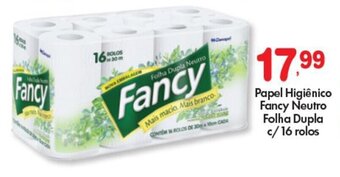 Papel Higiénico Fancy Neutro Folha Dupla c/16 rolos