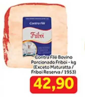 Shibata Supermercados Contra File Bovino Porcionado Friboi 1kg (Exceto Maturatta/ Friboi Reserva/ 1953) oferta