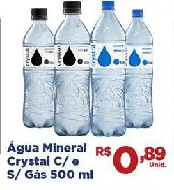 Tatico água Mineral Crystal C- E S-gás 500ml oferta