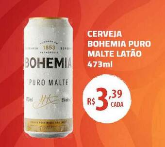 Extrabom Supermercados Cerveja Bohemia Puro Malte Latão 473ml oferta