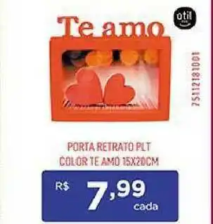Freitas Varejo Porta Retrato Plt Color Eu Amo 15x20cm oferta