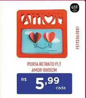 Freitas Varejo Porta Retrato Plt Amor 10x15cm oferta