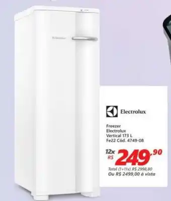 Lojas Becker Freezer Electrolux Vertical oferta