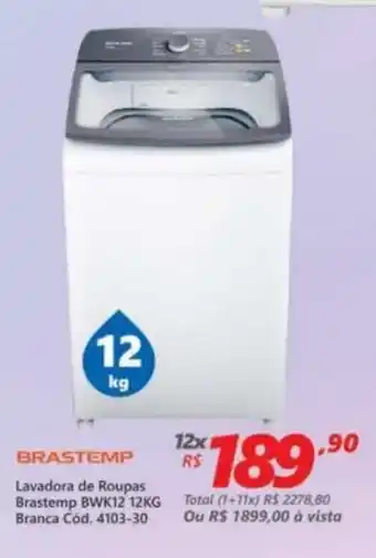 Lojas Becker Lavadora de Roupas Brastemp 12kg oferta