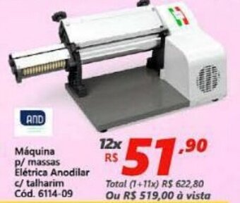 Lojas Becker Maquina p/ Massas Eletrica Anodilar c/ talharim oferta
