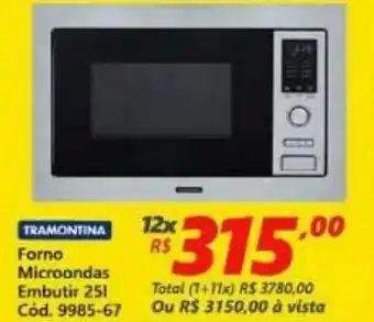 Lojas Becker Forno MicroOndas Embutir oferta