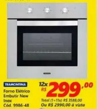 Lojas Becker Forno Eletrico Embutir New Inox oferta