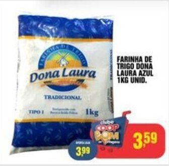 Farinha de Trigo Dona Laura Azul 1kg unid.