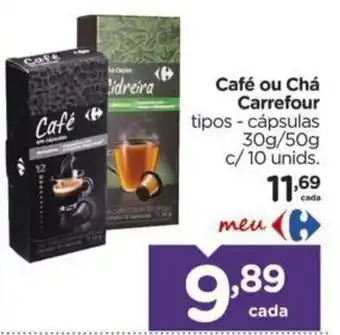 Carrefour Cafe ou Cha Carrefour 30g/ 50g/ c/10 unids. oferta