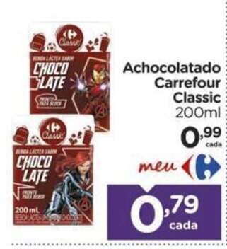 Achocolatado Carrefour Classic 200ml