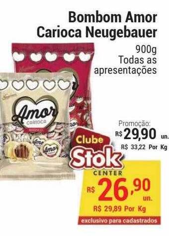 Stok Center Bombom Amor Carioca Neugebauer oferta