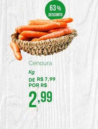 Cenoura Kg 63% Desconto
